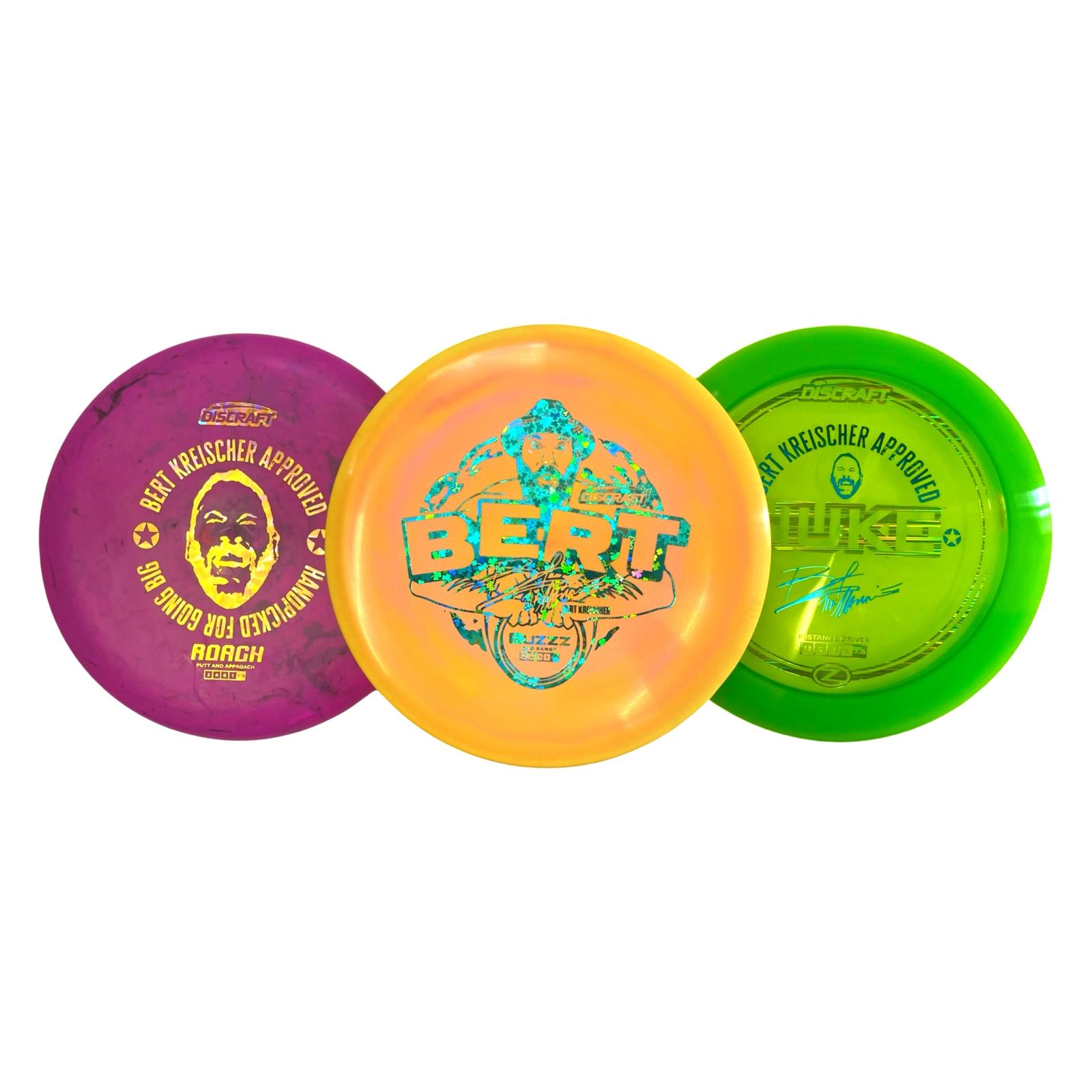 Discraft Bert Kreischer 2024 DGLO Exclusive 3 Disc Set Ace Disc Golf