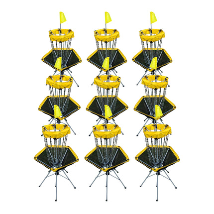 Lightweight Portable Disc Golf Basket Multi Pack - 3, 6 or 9 - Ace Disc Golf